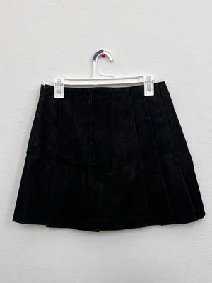 Free People “Sugar & Spice” Pleated Mini Skirt Black Size 10 100% Viscose‎ thumbnail 4