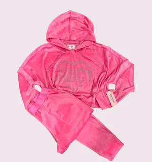 Juicy Couture NWT Forever Pink Jogger Pajama Hoodie Set thumbnail 1