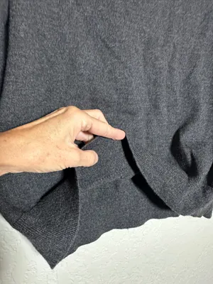 Banana Republic 100% Merino Wool Grey Crew Neck Sweater Baruffa Extra Fine Large thumbnail 5