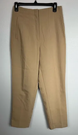 ❄️Zara High Waisted Khaki‎ Dress Pants thumbnail 1