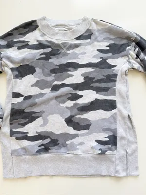Aerie Gray Camouflage Sweatshirt XS thumbnail 4