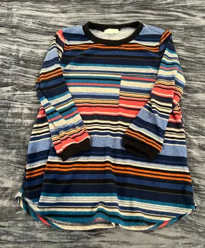 Retro Striped Multicolor Shirt Size S Multiple thumbnail 1