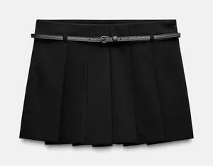 ZARA Black Pleated Skort thumbnail 1