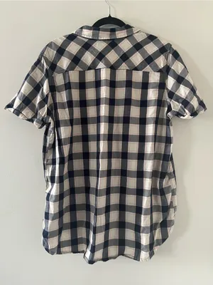 Carhartt Women's Plaid Short Sleeve Button Down Shirt XL Blue White 100% Cotton thumbnail 6