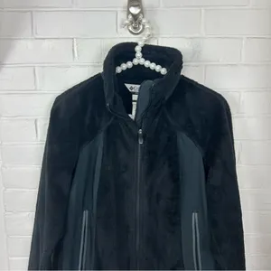 Columbia Black Zip Up Interchangeable Fuzzy Faux Fur Jacket Size M thumbnail 5