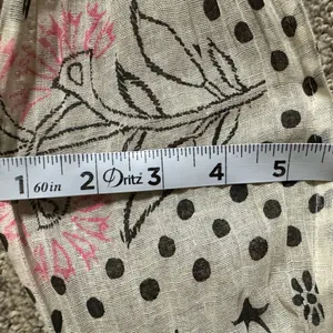 Free People Reusable Tote Bag Pink Floral Woven Cotton Boho Granola Vegan thumbnail 5