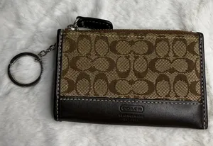 Y2K Coach Vintage Brown Signature Card Holder thumbnail 1