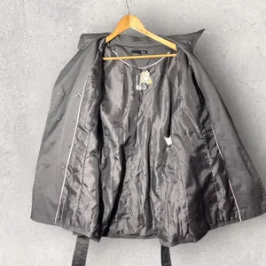 NEW Etam Trench Coat Womens US 12 Gray Double Breasted Belted‎ Stretch Jacket thumbnail 12