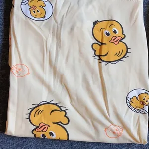 Short Sleeve Pajama Set Women Size s‎ Yellow New Cartoon Duck Print Loungewear thumbnail 8