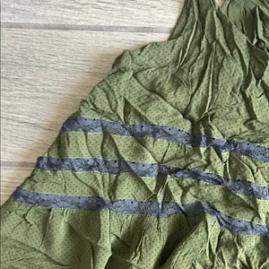 Free People Olive Green Textured Top thumbnail 3