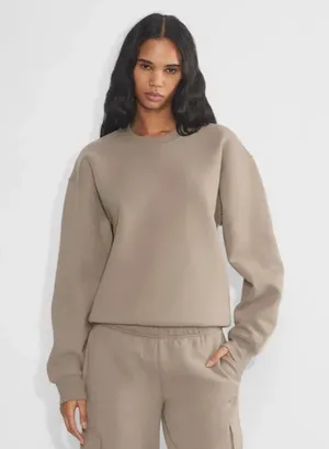 New with tags - Aritzia TNA cozy fleece sweatshirt ashen thumbnail 1