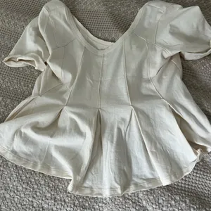 NWOT Free People We The Free Pleated Drifter Peplum Tee top low back s thumbnail 4
