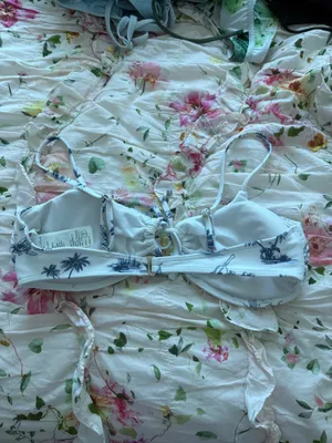 Blue patterned Bikini Top Size M thumbnail 2