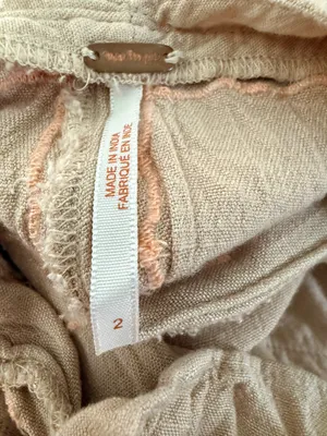 Free People Women's Beige Jumpsuit with Peach Embroidery thumbnail 4