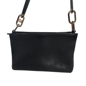 Michael‎ Kors Trisha Crossbody Women Medium Black Pebbled Leather Gold Hardware thumbnail 4