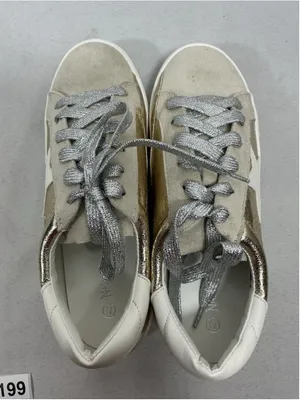 Womans New Nature Breeze Dale Lace Up 2 Tone Fashion Sneakers 7.5 Gold thumbnail 3