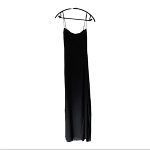Reformation Black Keys Maxi Dress with Spaghetti Strap Square Neck and‎ Leg Slit thumbnail 3