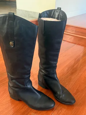 Sam Edelman Black Tall Leather Riding Boots - Womens 8M thumbnail 5