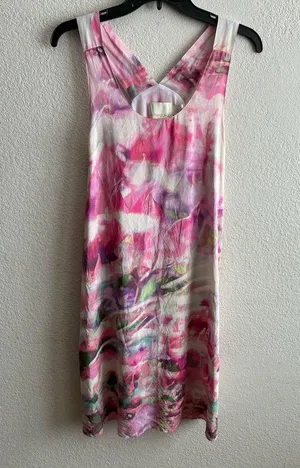 Cynthia Rowley 100% Silk Multicolors Abstract Dress 8 thumbnail 7