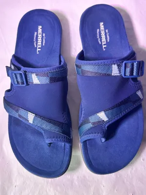 Merrell Men’s Navy and Gray Adjustable Slide Sandal thumbnail 4