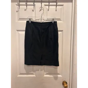 J.Crew The Pencil Skirt Black 100%‎ Cotton Career Knee Length 6 Pockets Academia thumbnail 4