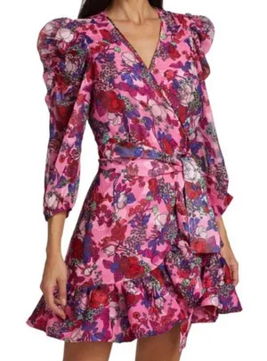 Pink Floral Long Sleeve Dress thumbnail 1