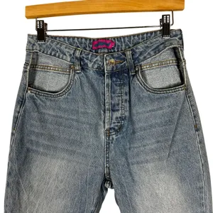 Edikted Polly Cutout Pocket Mom Jeans Distressed Medium Wash Y2K Festival Size M thumbnail 4