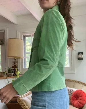 Vintage suedessence 100% genuine leather lightweight suede jacket thumbnail 3