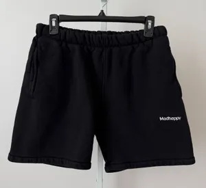Madhappy Womens Heritage Sweatshorts Black Cotton Fleece Logo Shorts Size‎ M thumbnail 1