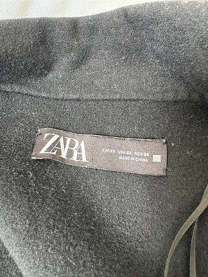 Zara Black Wool Collared Coat thumbnail 6