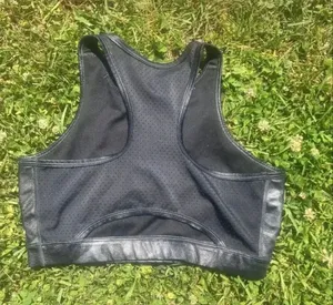 Nike Black Camouflage Pull Over sports bra medium Activewear Yoga Running #1200 thumbnail 2