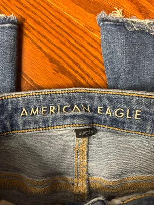 American eagle super hi rise stretch flare jeans size 0 short thumbnail 4