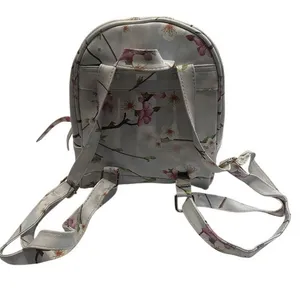 Under One Sky Backpack Women Small Blue Fair Cherry‎ Blossom Floral thumbnail 6