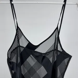 Black sheer silky asymmetrical M nightgown chemise sexy pajamas slinky vintage thumbnail 3