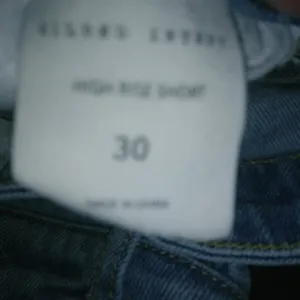 Gilded Intent 30 High Rise 5-Button Fly Distressed Raw Hem Jeans Shorts thumbnail 5
