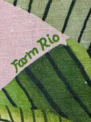 Farm Rio Pink Banana Leaves Linen Jumpsuit Small Long Sleeve Tropical Vacay Chic thumbnail 10