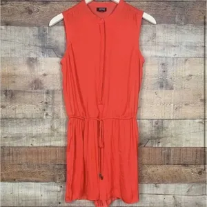 NWT Womens A.n.A. ANA Red Sleeveless Summer Romper Jumper - Sz S thumbnail 2