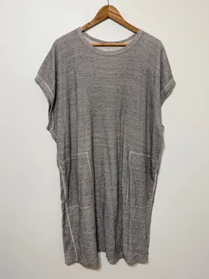 Billy Reid Women’s Cotton Knit Dress Size Large Gray Waffle Texture thumbnail 2