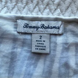 Tommy Bahama Monako Linen Leaf Mini Skirt 2 Blue Resort Coastal European Summer thumbnail 3