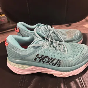 Hoka One One Women's Bondi 7 Teal Athletic Shoes please see stain thumbnail 3