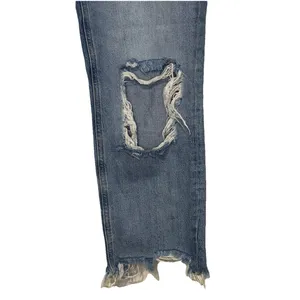We The Free Women's Jeans Distressed Ripped Button Fly Crop Raw‎ Hem Denim 26 thumbnail 2