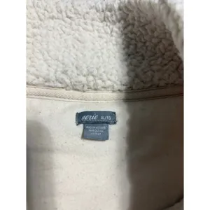 Aerie Fleece Pullover Sherpa Women's XL Cream Cozy Soft Quarter Snap thumbnail 4