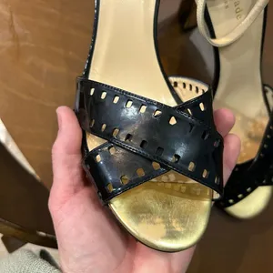 Kate Spade New York Fresia porcelain patent black platform‎ sandal heels size 10 thumbnail 10