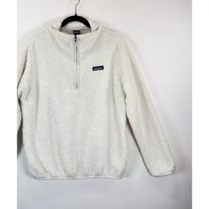 Patagonia Womens Jacket White Los Gatos High Pile Fleece 1/4 Zip Pullover Medium thumbnail 6