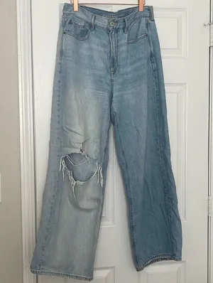 American Eagle two tone high waisted wide leg thumbnail 1