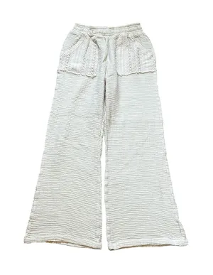 Ocean Drive Gauze Cotton Summer Pant Stretch Waist Coastal Beach Summer Travel thumbnail 1