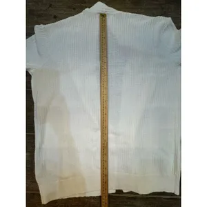 CLUB MONACO WOMEN'S Essential Summer Cardigan WHITE Size Large Longline Open thumbnail 9