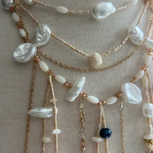 Ariana Ost Free People Something Beautiful Cross Pearl Bead Necklace SOLD OUT thumbnail 5