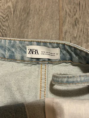ZARA Light Wash Denim crop top - size small thumbnail 3