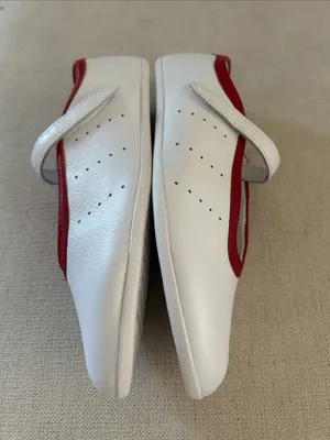 ADIDAS STAN SMITH LO BALLET SHOES, White/Red, size 8, NWOT DISPLAY PAIR thumbnail 6